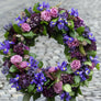 Coroana funerara trandafiri si hortensie - 50 cm