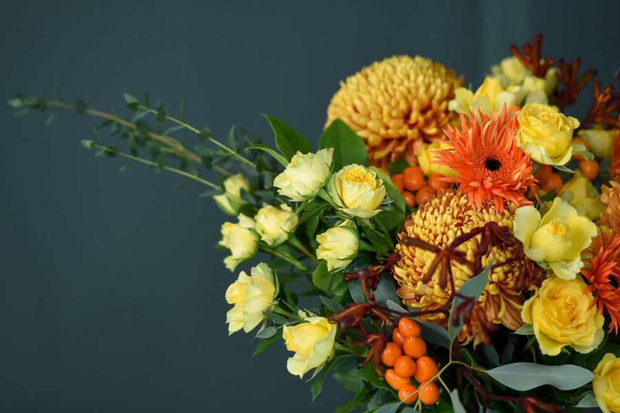 Buchet de crizanteme si gerbera