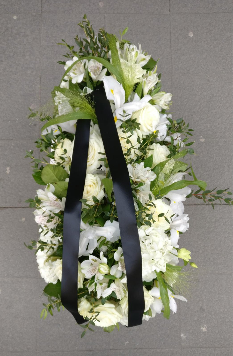 Jerba funerara trandafiri si hortensii - 75 cm